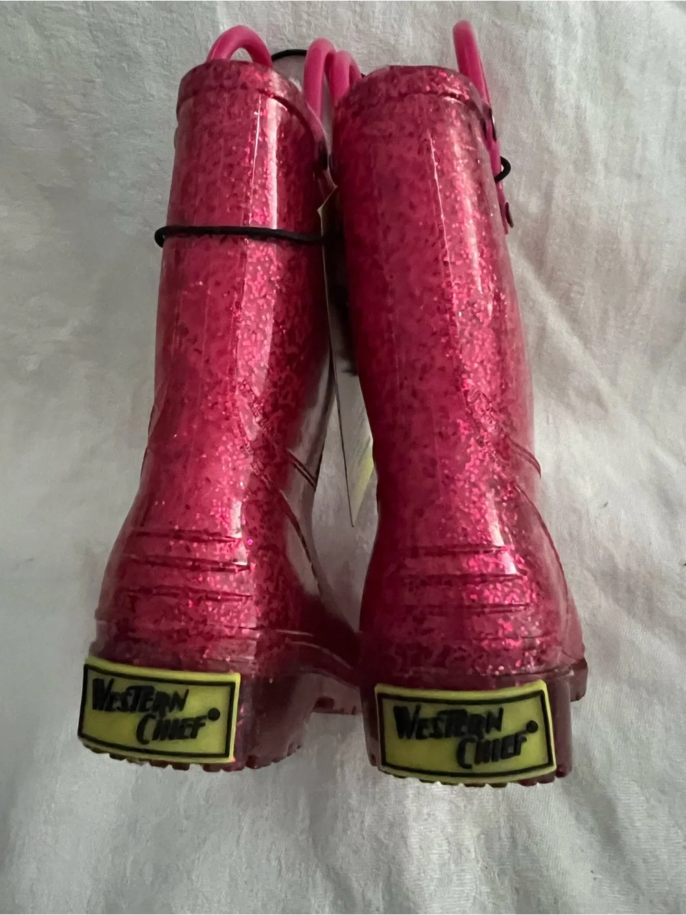 Western Chief Pink Waterproof Pull-Handle Rain Boots NWT